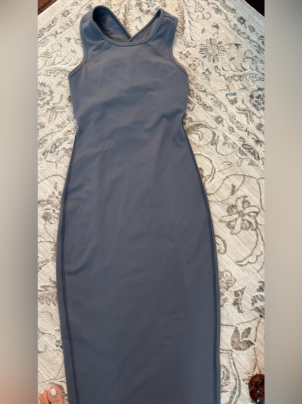 Sleek Sleeveless Bodycon Dress in Slate gray